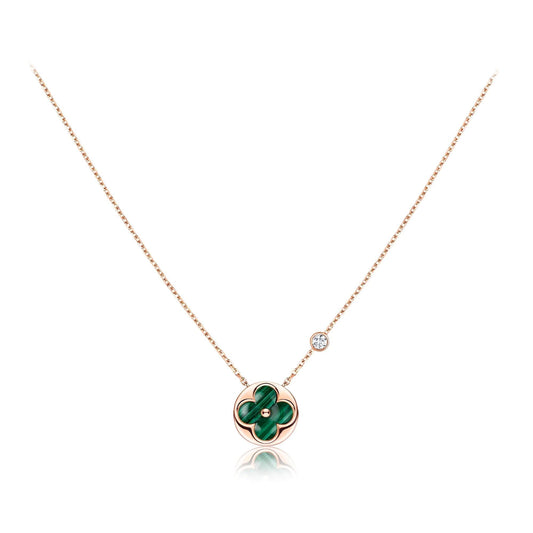 [Solara Schmuck ]SONNEN-ANHÄNGER ROSÉGOLD 1 DIAMANT HALSKETTE