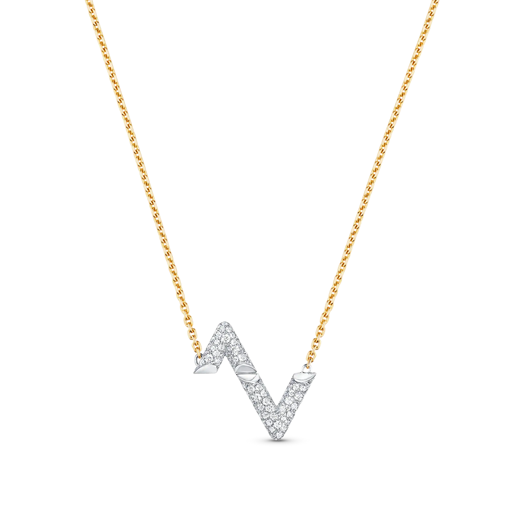 [Solara Jewelry ]VOLT SILVER DIAMOND PEDANT NECKLACE