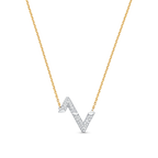 [Solara Jewelry ]VOLT SILVER DIAMOND PEDANT NECKLACE