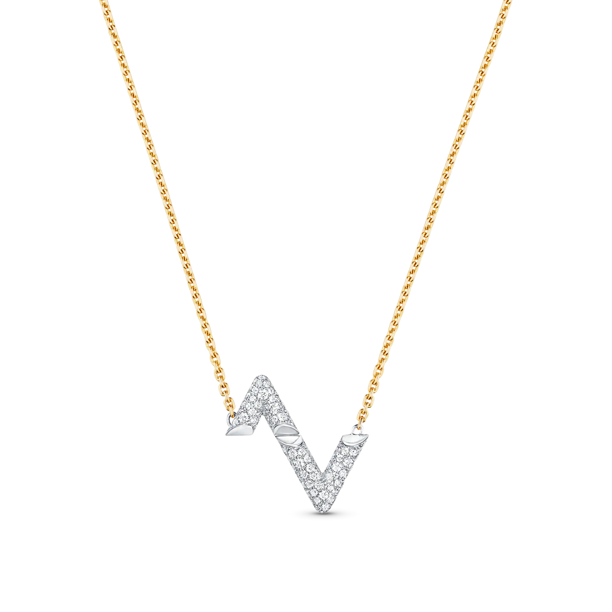 [Solara Jewelry ]VOLT SILVER DIAMOND PEDANT NECKLACE