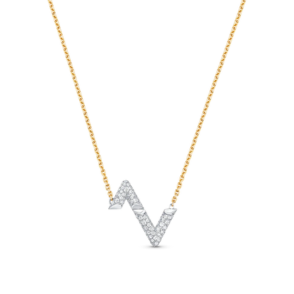 [Solara Jewelry ]VOLT SILVER DIAMOND PEDANT NECKLACE