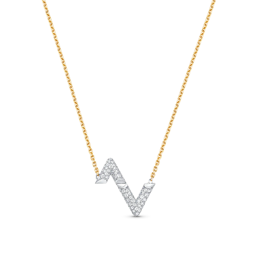 [Solara Jewelry ]VOLT SILBER DIAMANT ANHÄNGER HALSKETTE