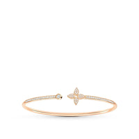 [Solara Jewelry ]IDYLLE PINK GOLD OPEN BRACELET DIAMOND PAVED