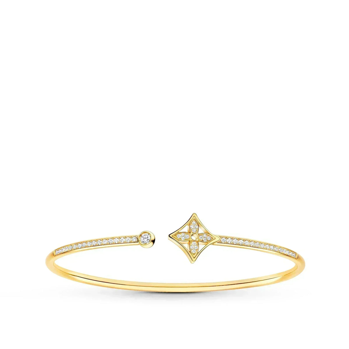 [Solara Jewelry ]IDYLLE GOLD オープンブレスレット ダイヤモンドパヴェ