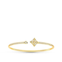 [Solara Jewelry ]IDYLLE GOLD OPEN BRACELET DIAMOND PAVED