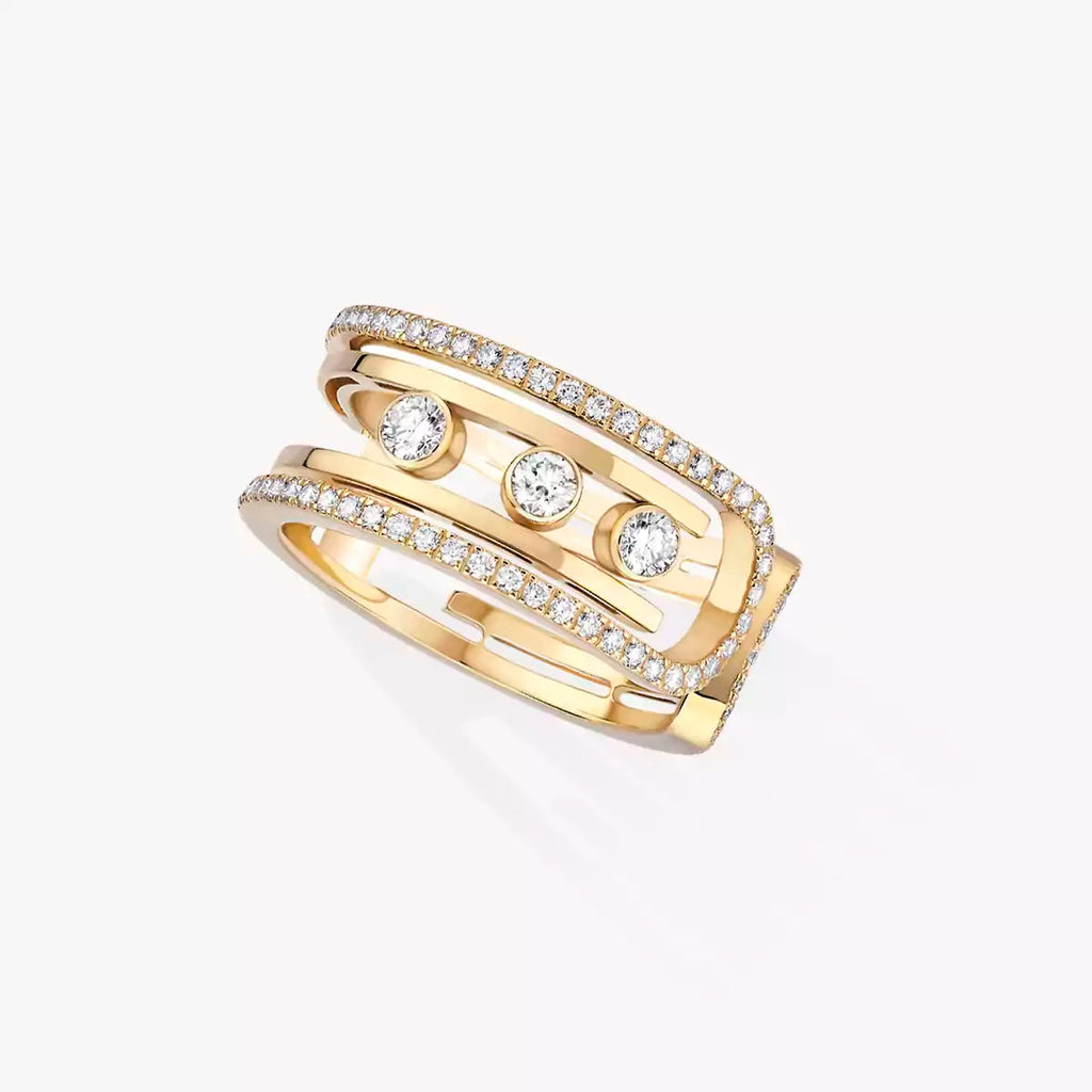 [Solara jewelry]10th Diamond Ring aus Gold verschieben