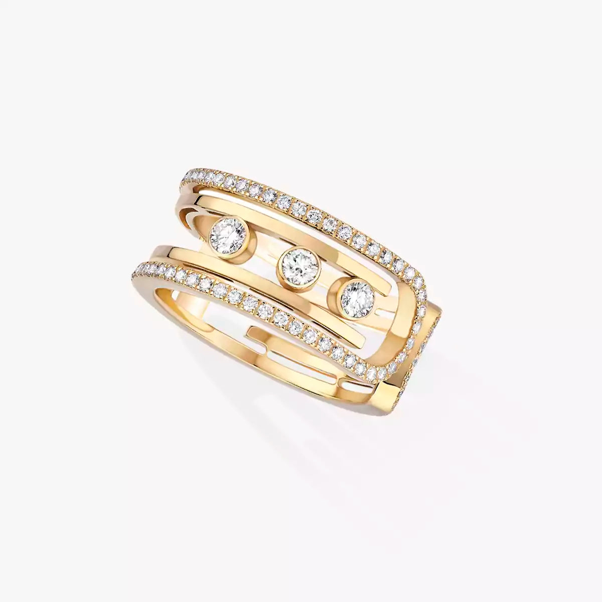 [Solara jewelry]10th Diamond Ring aus Gold verschieben