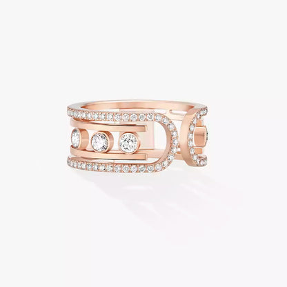 [Solara jewelry]10個のダイヤモンドリング（ゴールド）を移動