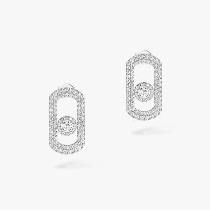 [Solara jewelry]So Move Pave_-Set Diamond Earrings in Silver