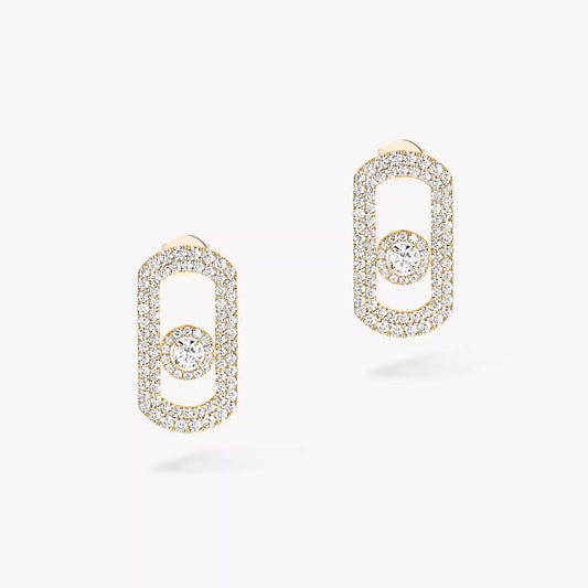[Solara Jewelry]So Move Pave_-Set Diamond Earrings in Silver