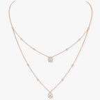 [Solara jewelry]MY TWIN 2ロウダイヤモンドネックレス
