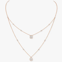 [Solara jewelry]MY TWIN 2 ROW DIAMOND NECKLACE