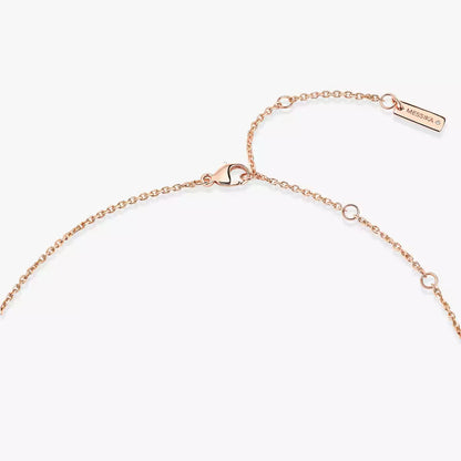 [Solara jewelry]Glücksbringer-Halskette mit Diamanten und türkisfarbenem Auge aus Roségold
