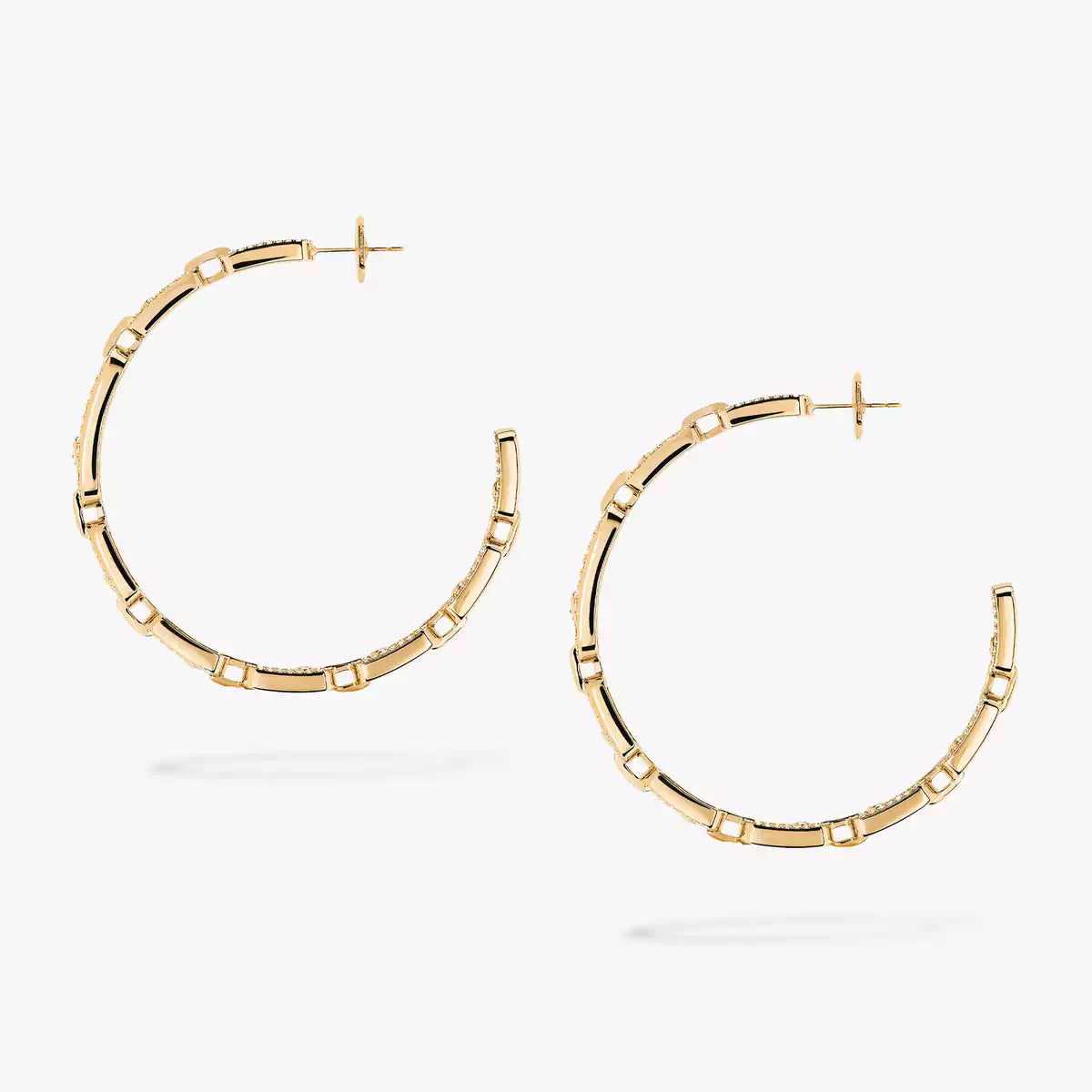 [[ソララジュエリー]ムーブリンク ダイヤモンド フープピアス