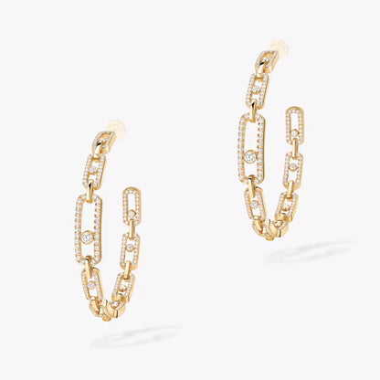 [[Solara Schmuck]Move Link Diamond Creolen