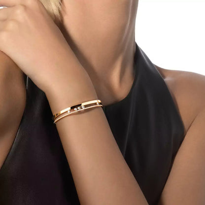[Solara Jewelry]Move Romane Diamond Bangle Bracelet