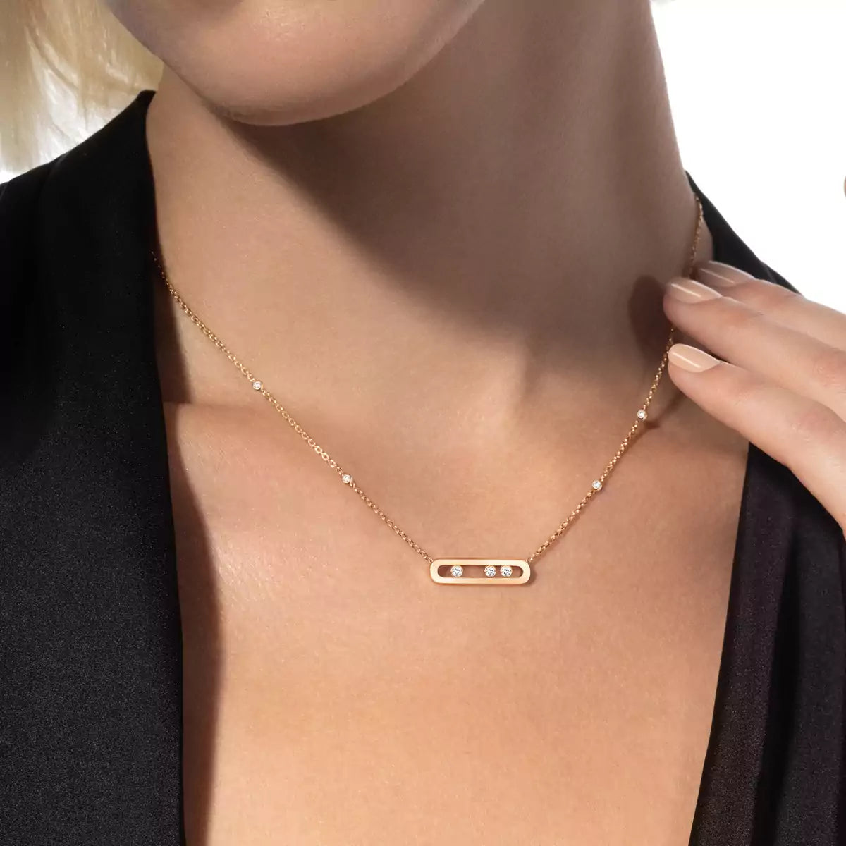 [Solara jewelry] ベビー ムーヴ ゴールド ダイヤモンド ネックレス