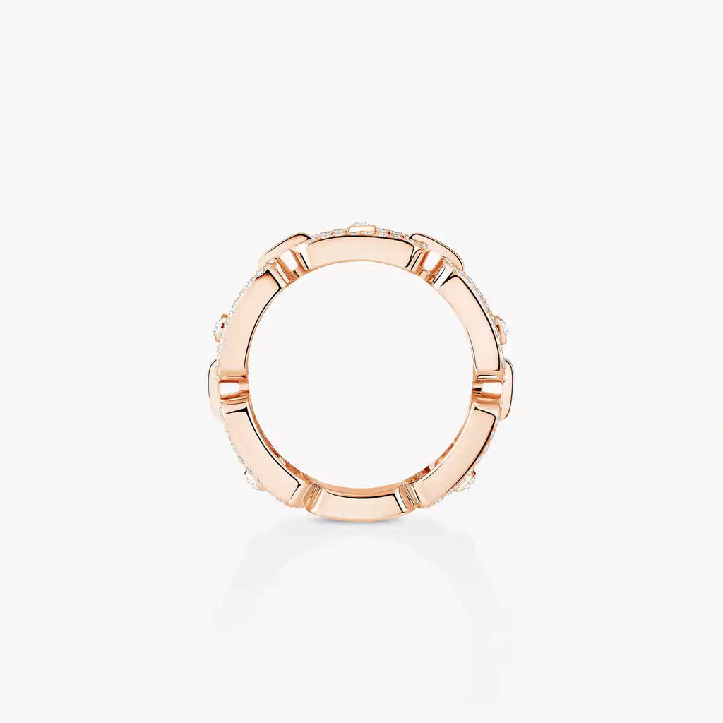 [Solara jewelry]Move Link Pavé-Ring aus Gold mit Diamanten