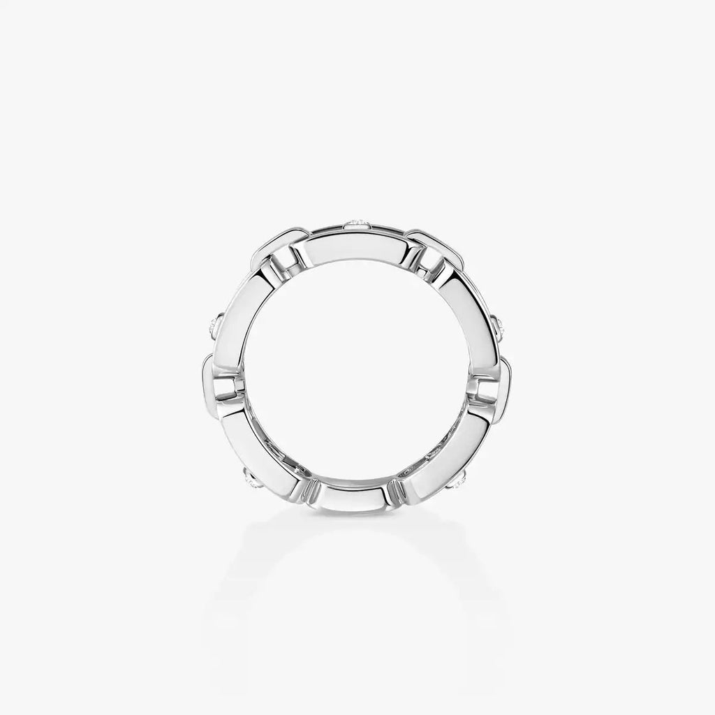 [Solara jewelry]Move Link Pavé-Ring aus Gold mit Diamanten