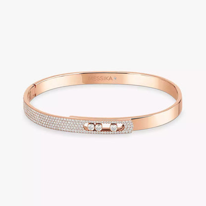 [Solara jewelry]ノア ローズゴールド パヴェダイヤモンド バングルブレスレット