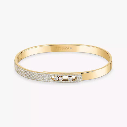 [Solara jewelry]ノア ローズゴールド パヴェダイヤモンド バングルブレスレット