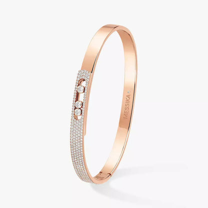 [Solara jewelry]ノア ローズゴールド パヴェダイヤモンド バングルブレスレット
