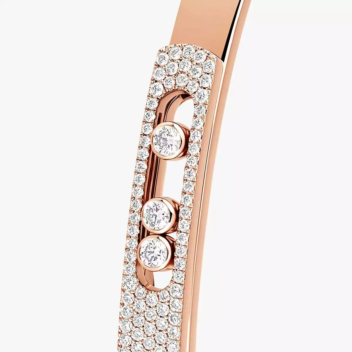[Solara jewelry]ノア ローズゴールド パヴェダイヤモンド バングルブレスレット