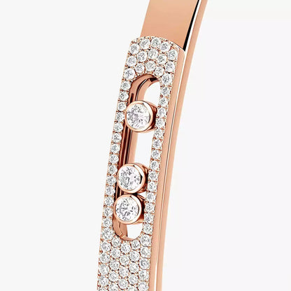 [Solara jewelry]ノア ローズゴールド パヴェダイヤモンド バングルブレスレット