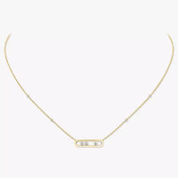 [Solara jewelry] Baby Move Gold Diamond Necklace