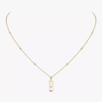 [Solara jewelry] Move Uno Gold Diamond Long Necklace