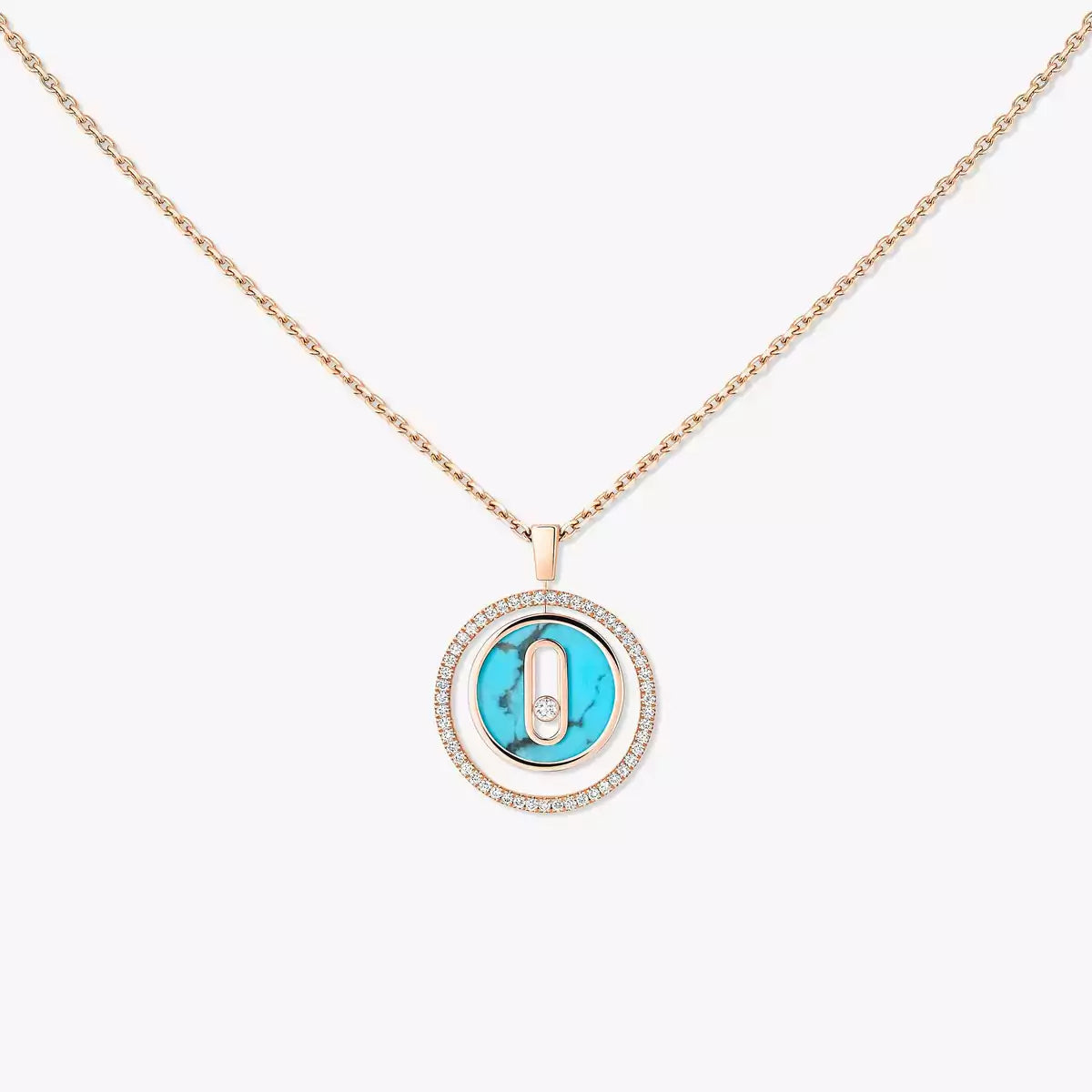 [Solara jewelry]ラッキー ムーブ ダイヤモンド ネックレス ローズゴールド マザーオブパール
