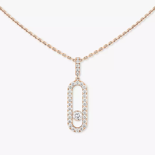 [Solara Jewelry]Move Uno Diamond Necklace in Rose Gold