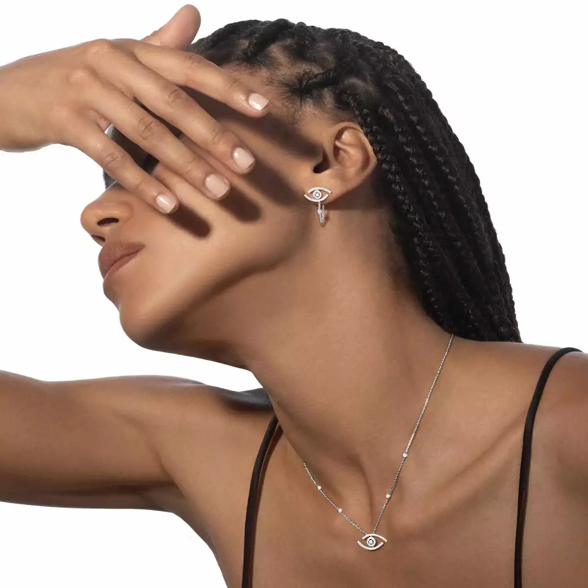 [Solara jewelry]Glücksauge-Diamantohrringe