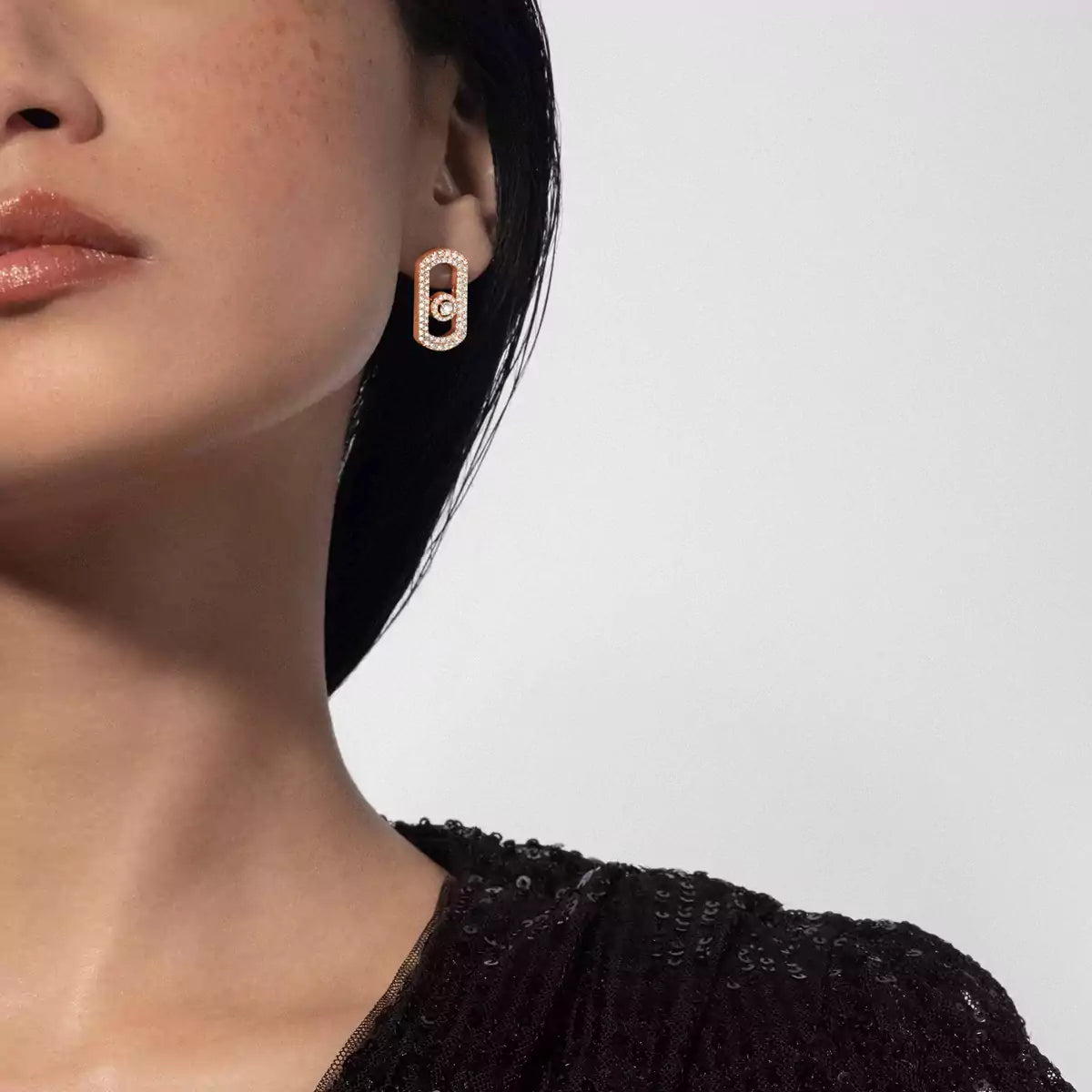 [Solara jewelry]Solaraジュエリー So Move パヴェダイヤモンドピアス シルバー製