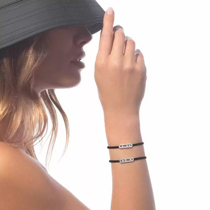 [Solara Jewelry]Messika Care(s) pink cord pavé bracelet