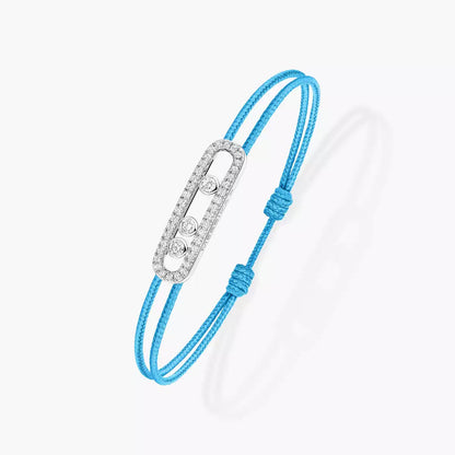 [Solara Jewelry]Messika Care(s) pink cord pavé bracelet