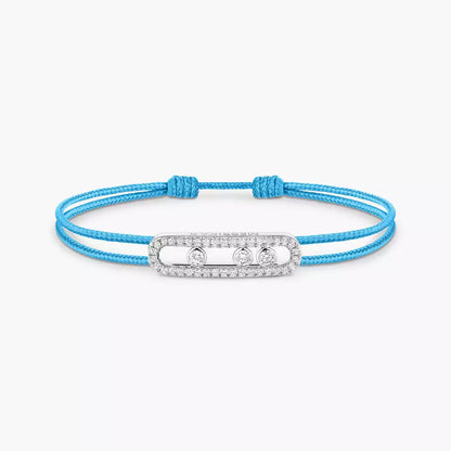 [Solara Jewelry]Messika Care(s) pink cord pavé bracelet