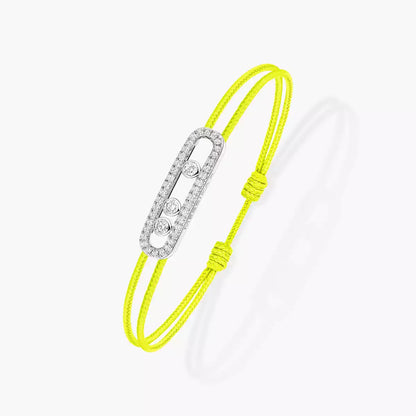 [Solara Jewelry]Messika Care(s) pink cord pavé bracelet