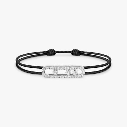 [Solara Jewelry]Messika Care(s) pink cord pavé bracelet