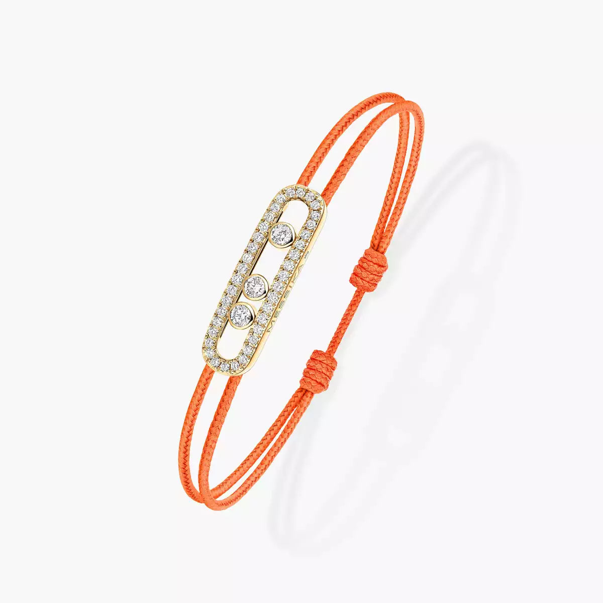 [Solara Jewelry]Messika Care(s) pink cord pavé bracelet