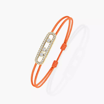 [Solara Jewelry]Messika Care(s) pink cord pavé bracelet