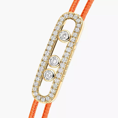 [Solara Jewelry]Messika Care(s) pink cord pavé bracelet