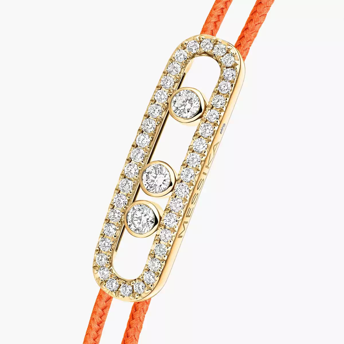 [Solara jewelry]メシカ ケア(s) ピンクコードパヴェブレスレット