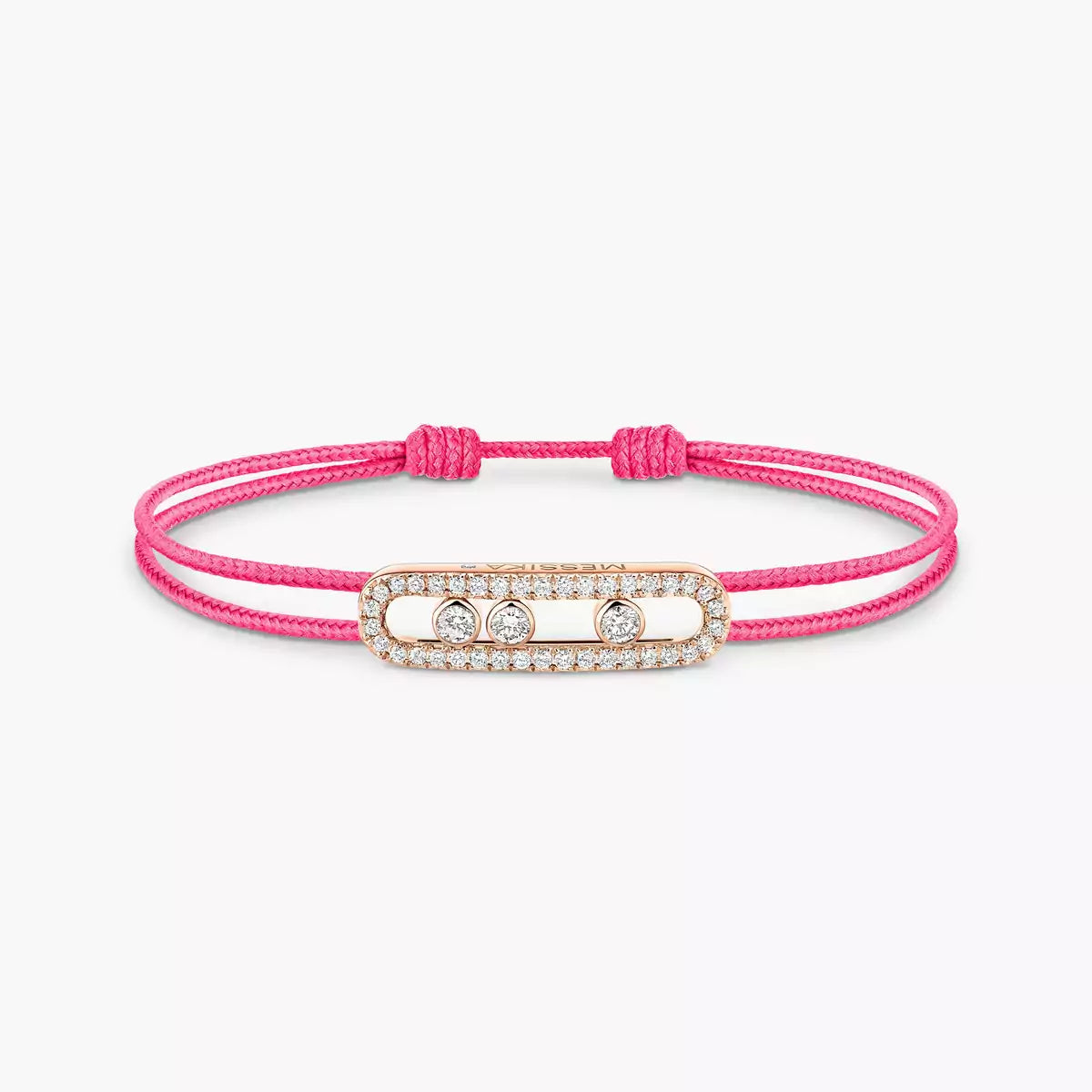 [Solara Jewelry]Messika Care(s) pink cord pavé bracelet