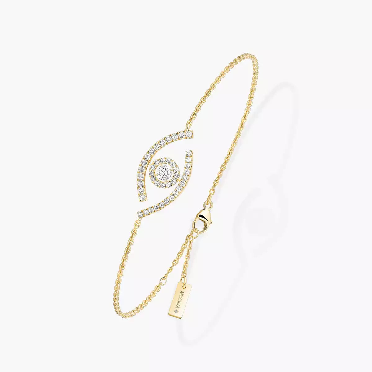 [Solara jewelry]Armband „Lucky Eye“ mit Pavé-Diamanten