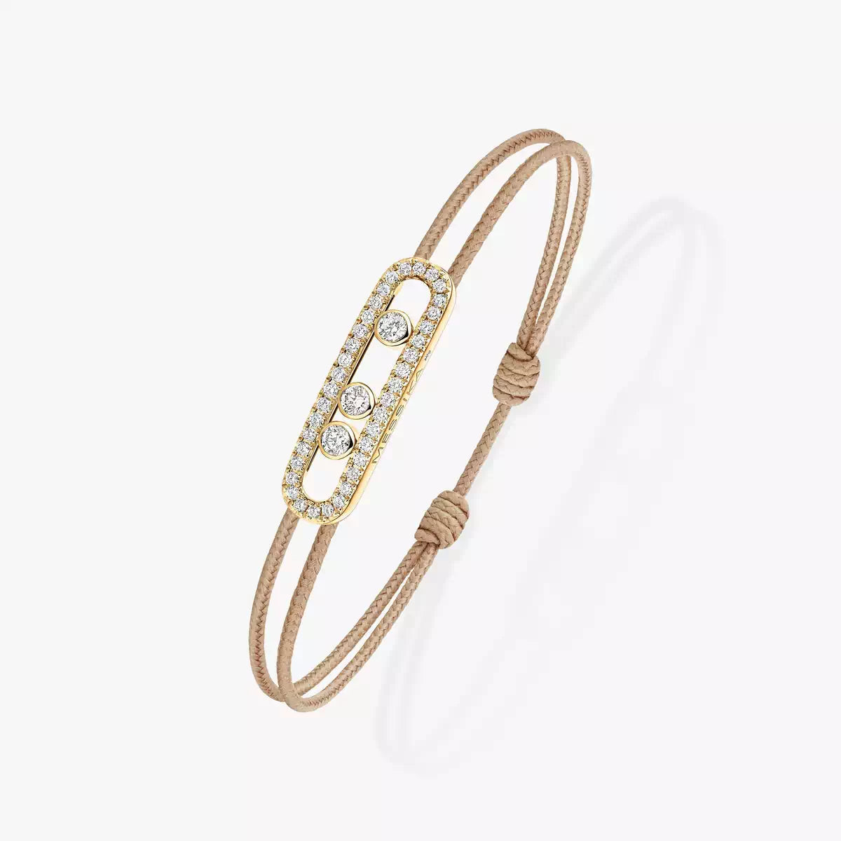 [Solara Jewelry]Messika Care(s) pink cord pavé bracelet