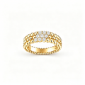 [Solara jewelry] THREE-ROW DIAMOND RING