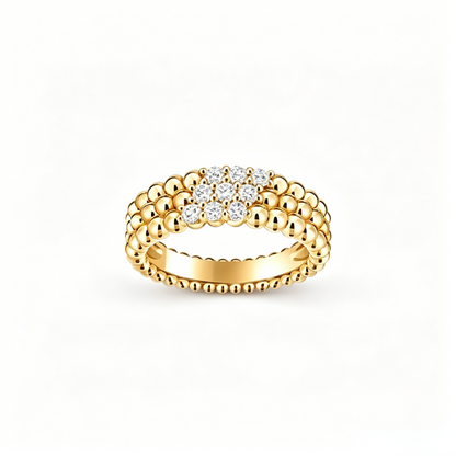 [Solara jewelry] スリーロウダイヤモンドリング