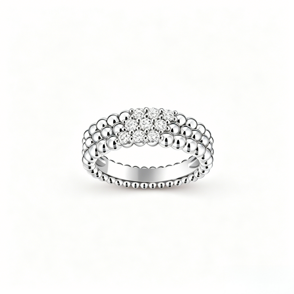 [Solara jewelry] THREE-ROW DIAMOND RING