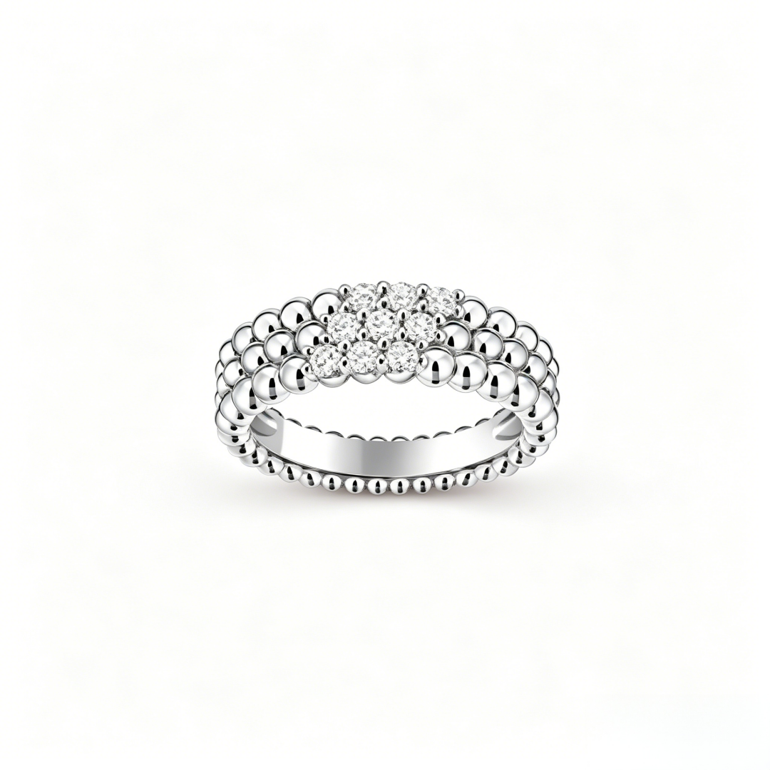 [Solara jewelry] スリーロウダイヤモンドリング